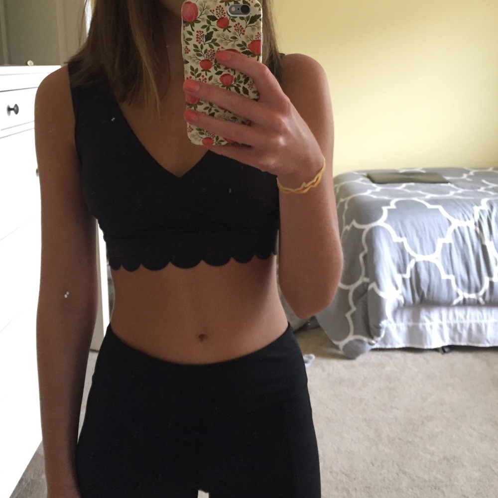 Scalloped Sports Bra
